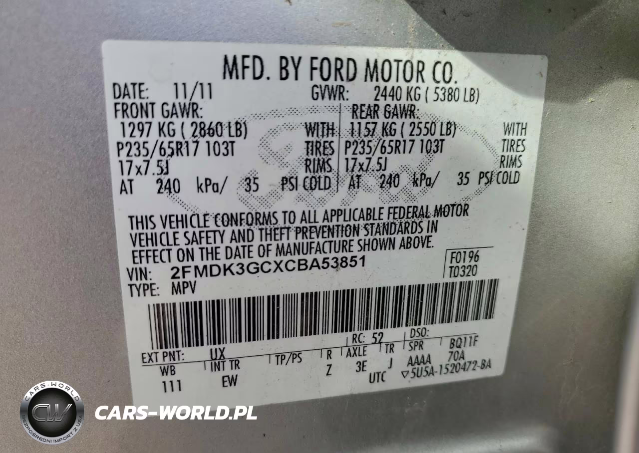 2012 Ford Edge Se VIN:2FMDK3GCXCBA53851 - 13