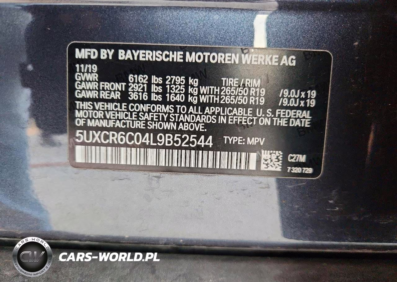 2020 BMW X5 xDrive40I VIN:5UXCR6C04L9B52544 - 14