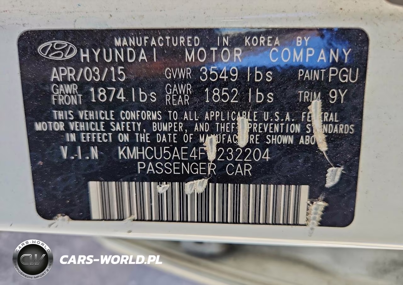 2015 Hyundai Accent Gls VIN:KMHCU5AE4FU232204 - 13