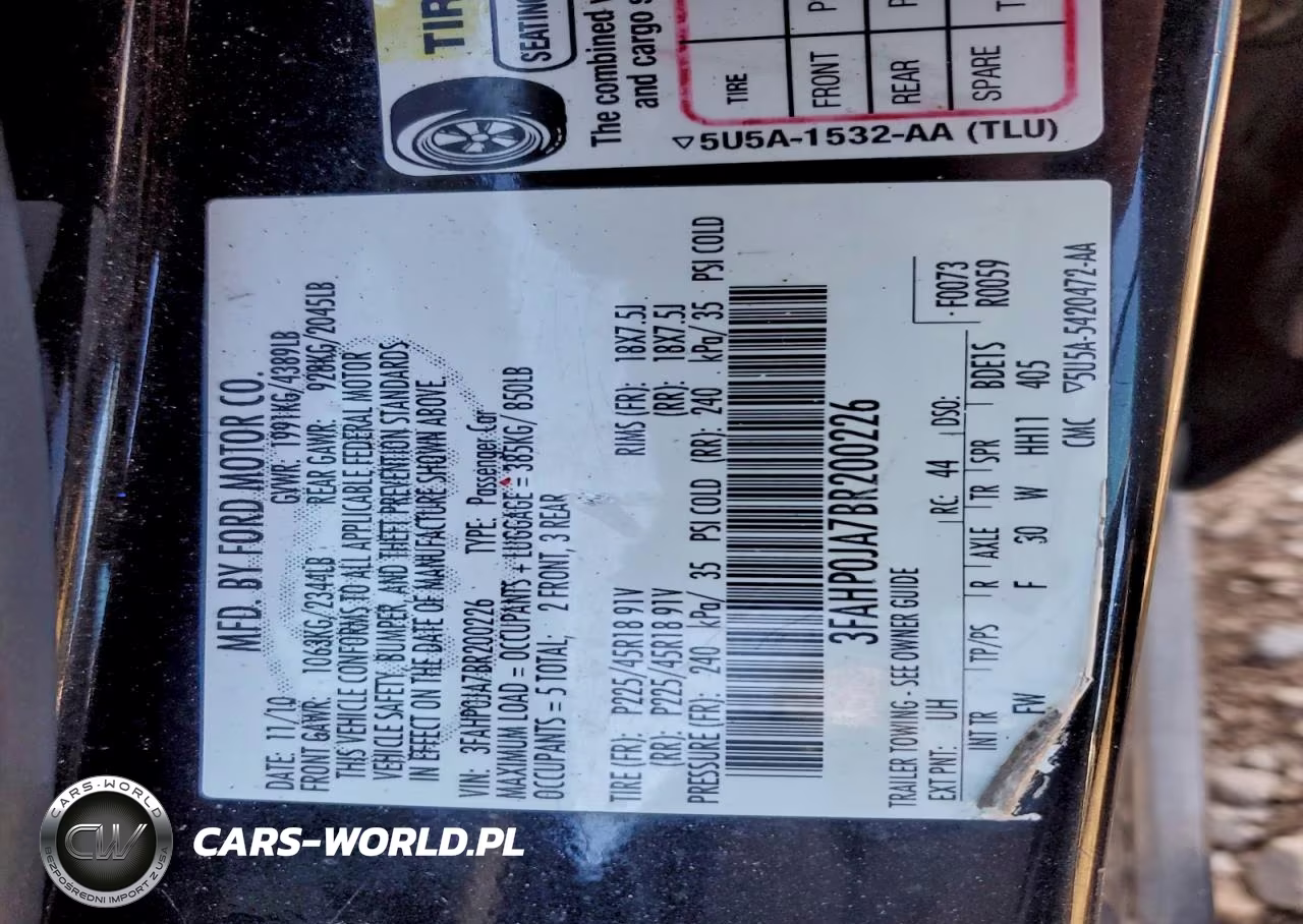 2011 Ford Fusion Sel VIN:3FAHP0JA7BR200226 - 12