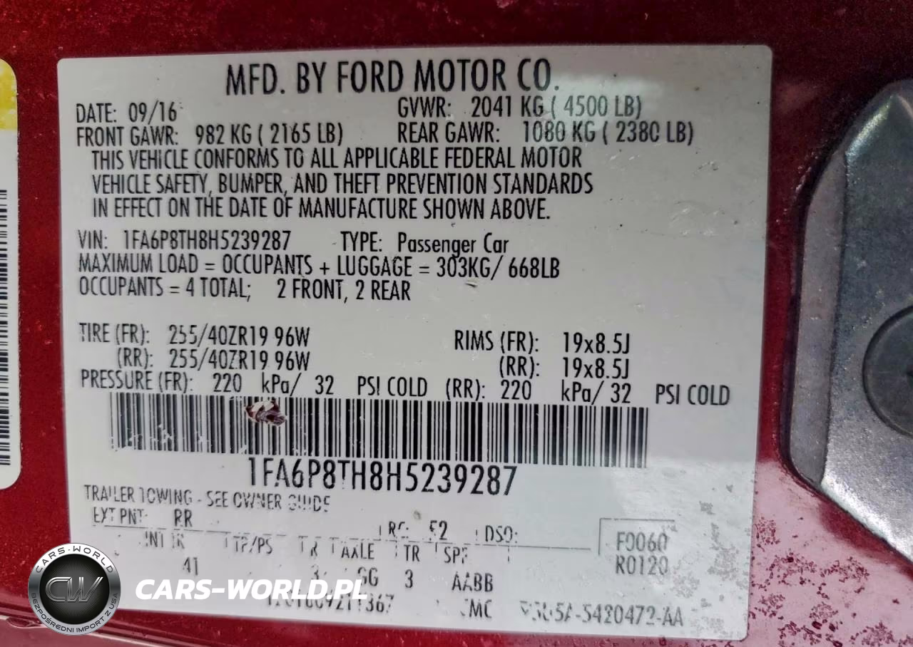 2017 Ford Mustang VIN:1FA6P8TH8H5239287 - 12