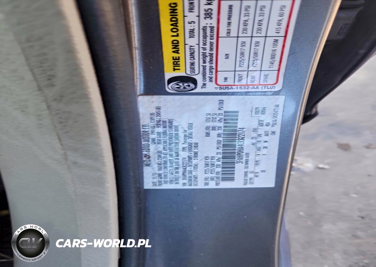 2012 Ford Fusion Se VIN:3FAHP0HA4CR222174 - 12