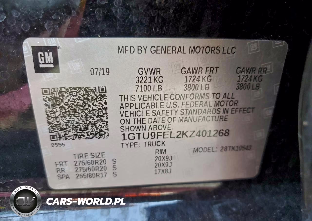 2019 GMC Sierra K1500 Denali VIN:1GTU9FEL2KZ401268 - 12