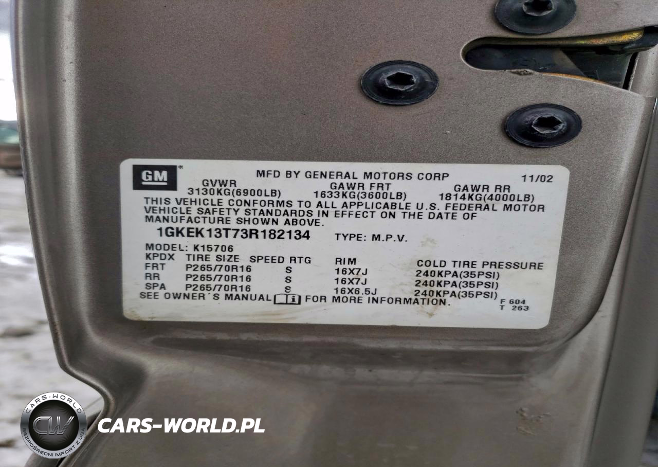 2003 GMC Yukon VIN:1GKEK13T73R182134 - 13
