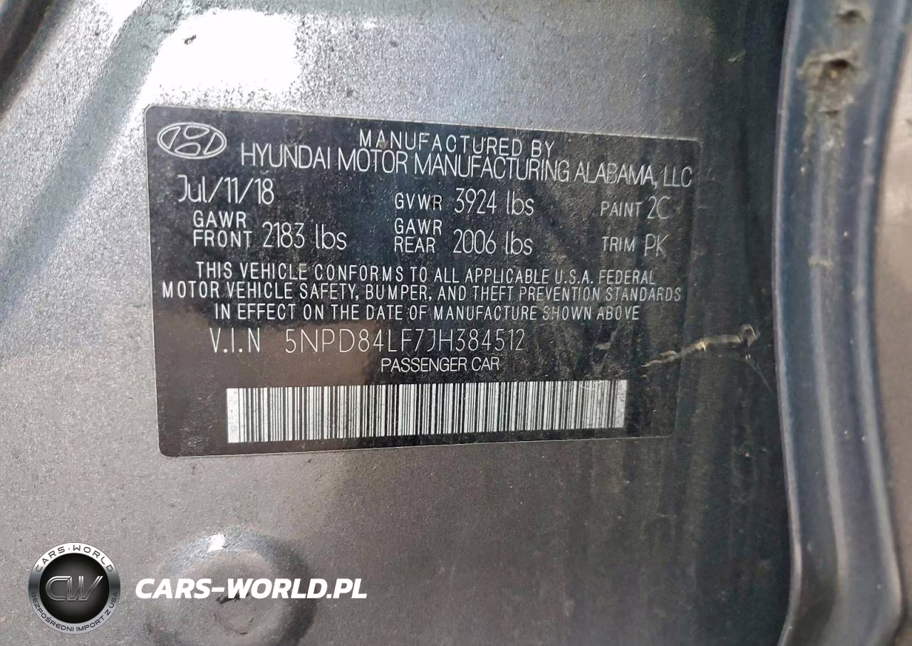 2018 Hyundai Elantra Sel VIN:5NPD84LF7JH384512 - 12
