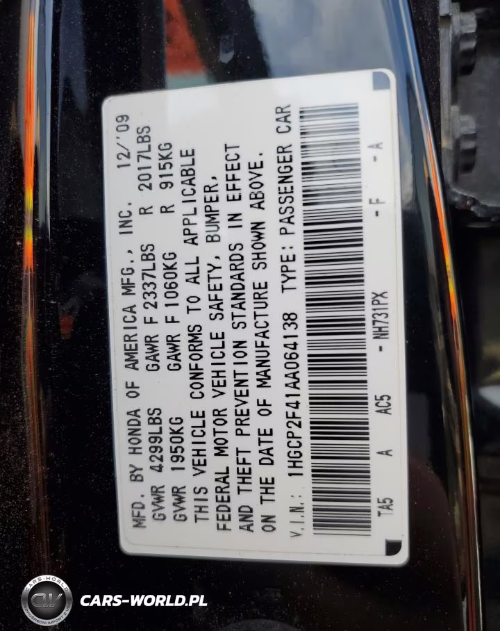 2010 Honda Accord Lxp VIN:1HGCP2F41AA064138 - 12