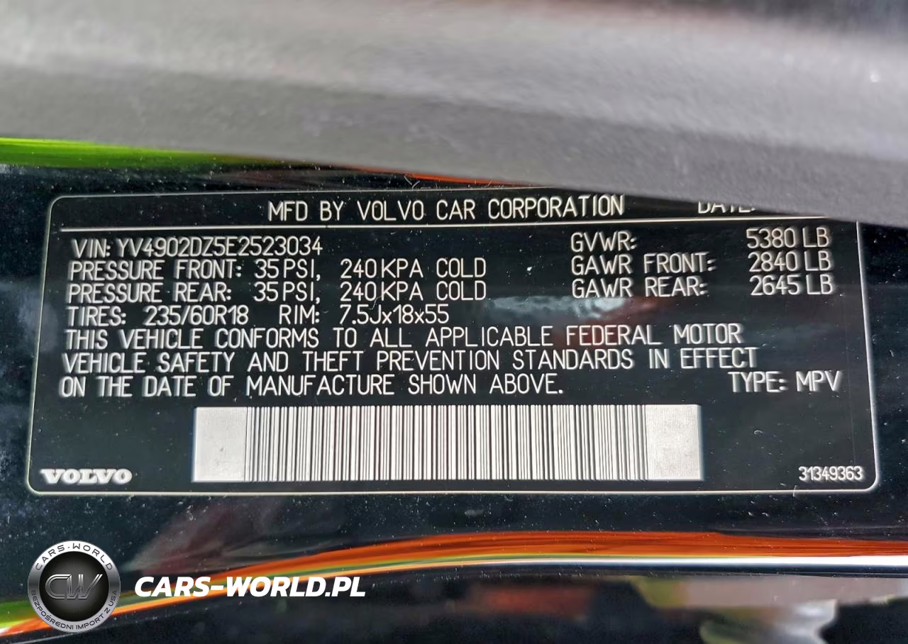 2014 Volvo Xc60 T6 VIN:YV4902DZ5E2523034 - 14