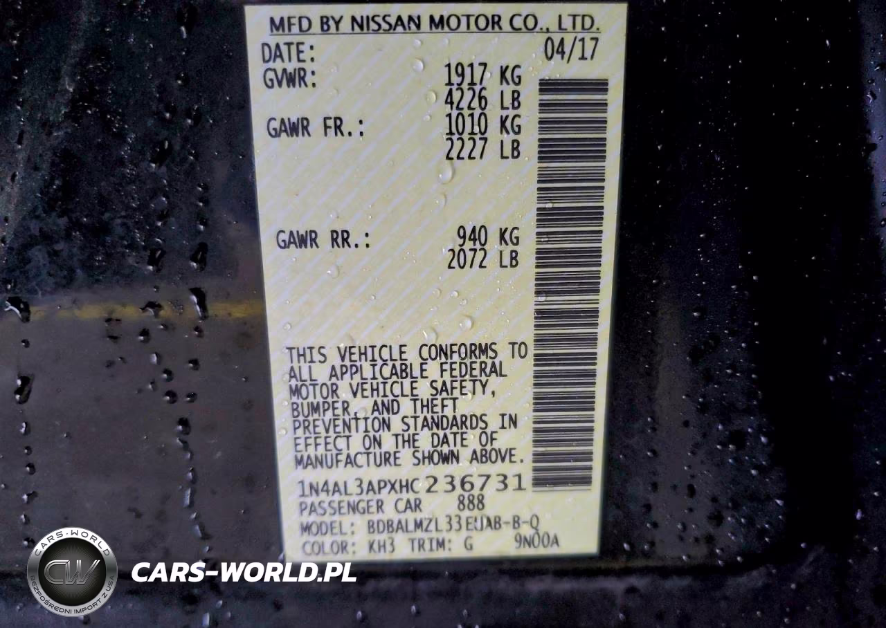 2017 Nissan Altima VIN:1N4AL3APXHC236731 - 12