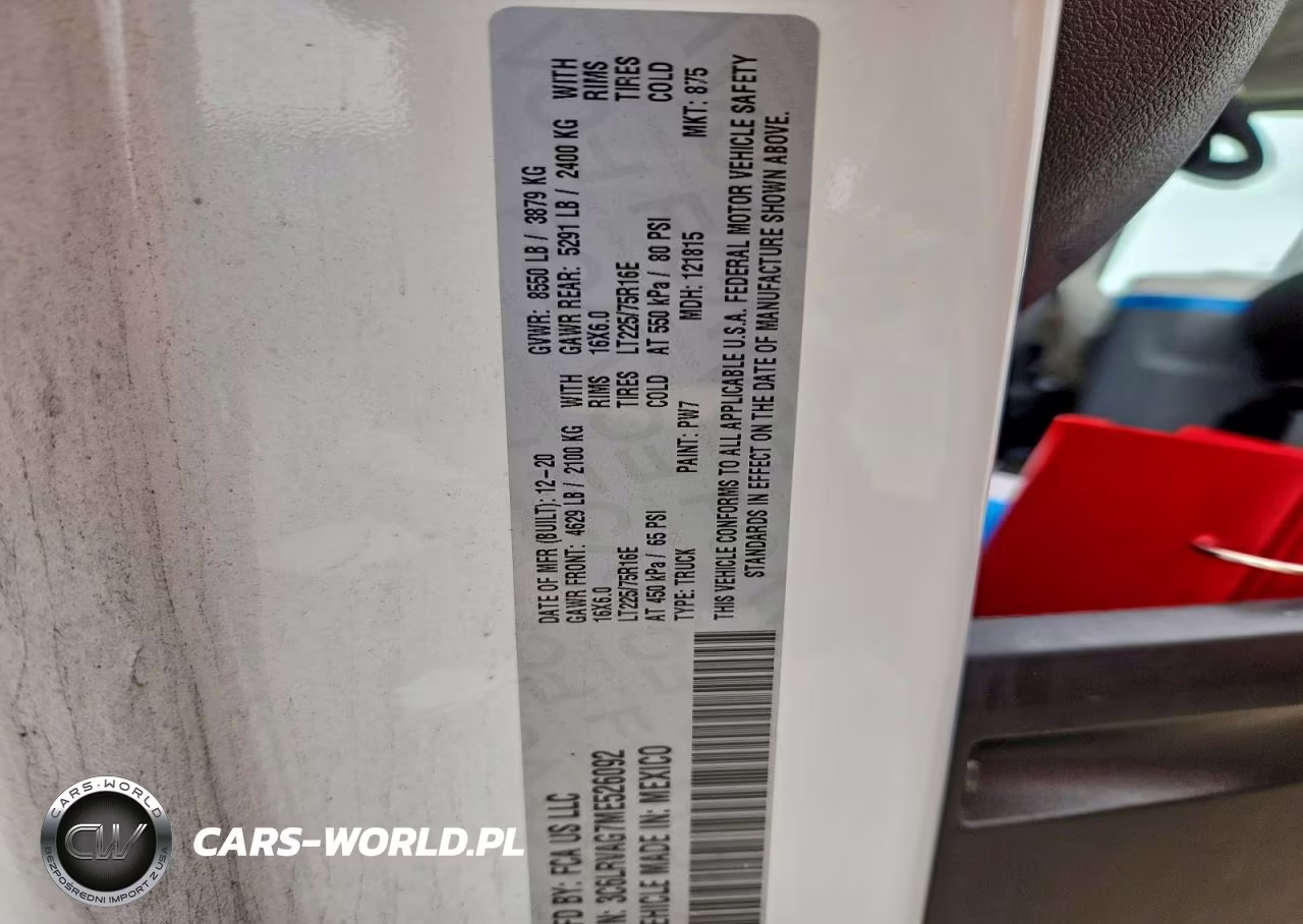 2021 Ram Promaster 1500 1500 Standard VIN:3C6LRVAG7ME526092 - 12