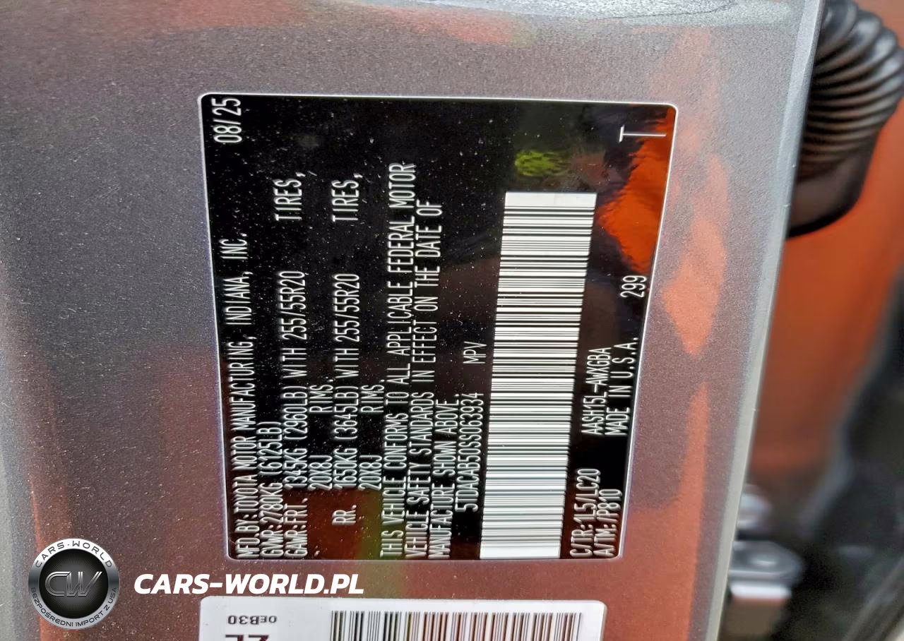 2025 Toyota Grand Highlander Le VIN:5TDACAB50SS063934 - 12