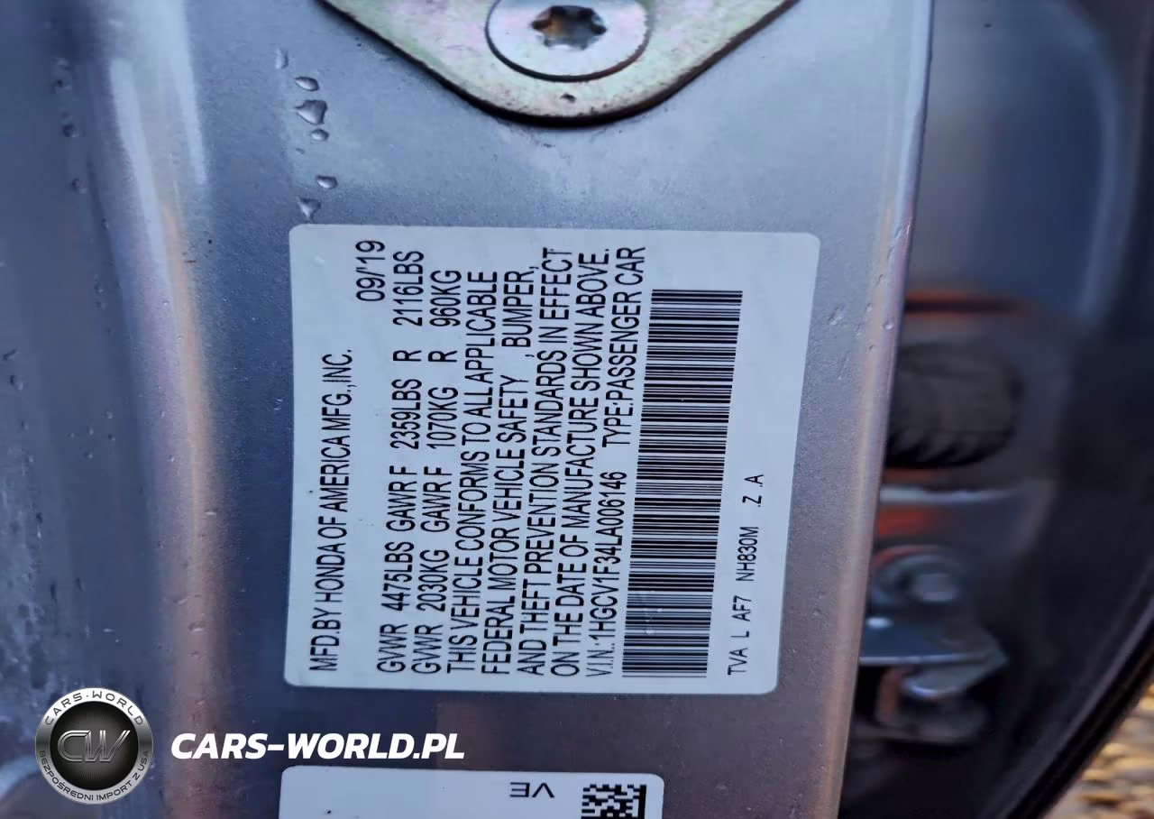 2020 Honda Accord Sport VIN:1HGCV1F34LA006146 - 13