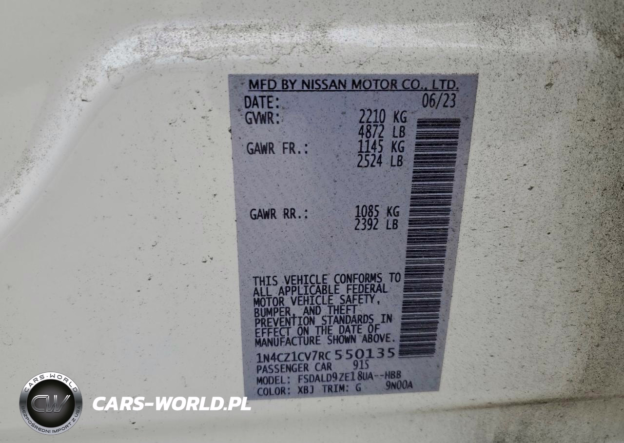 2024 Niss Leaf Sv Plus VIN:1N4CZ1CV7RC550135 - 12