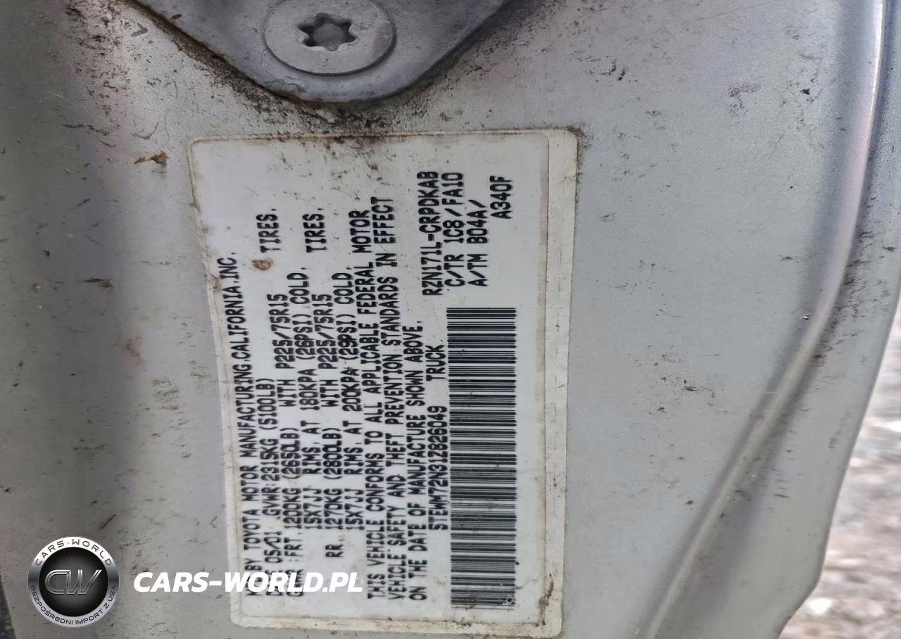 2001 Toyota Tacoma VIN:5TEWM72N31Z826049 - 12