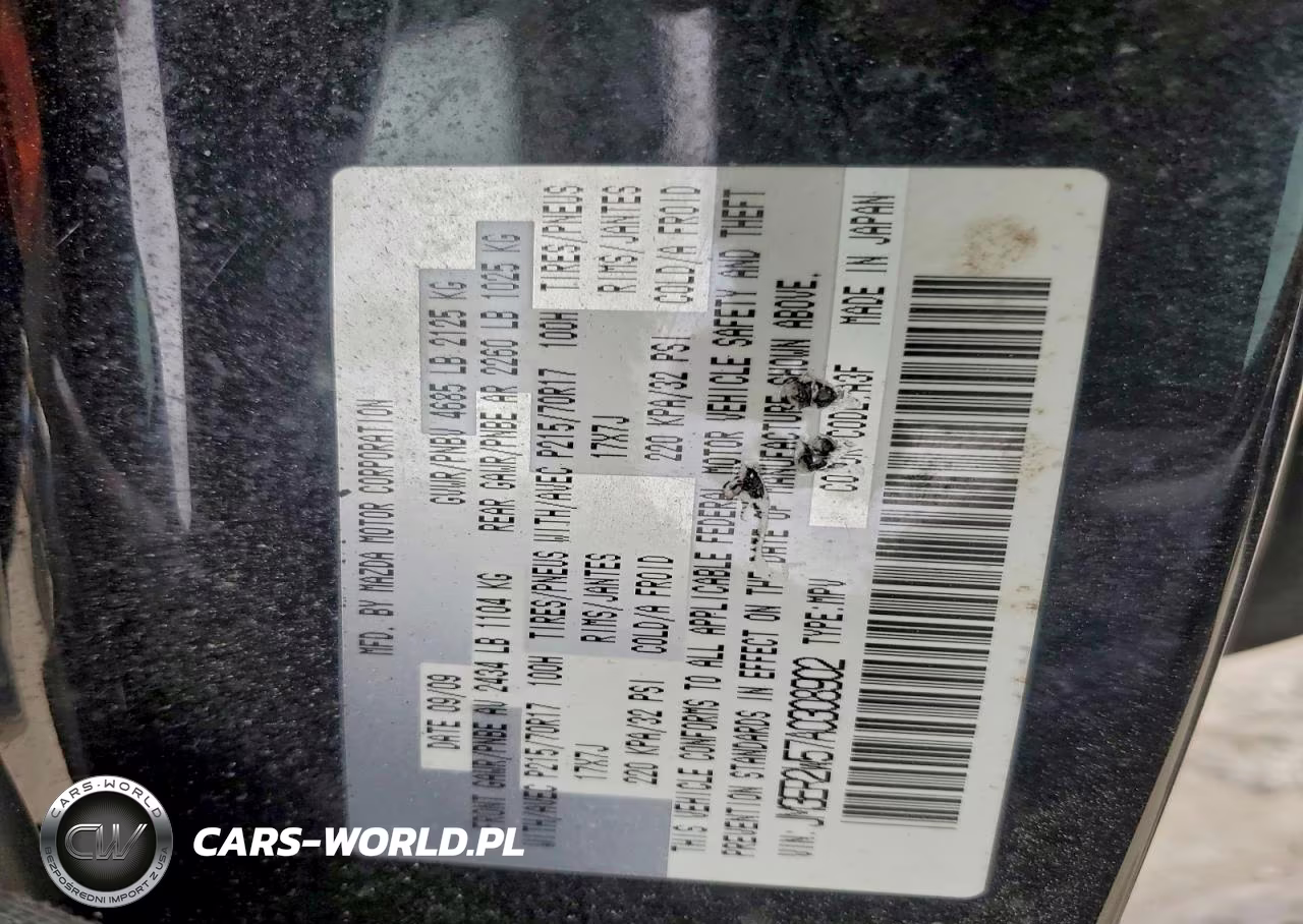 2010 Mazda Cx-7 VIN:JM3ER2W57A0308902 - 13
