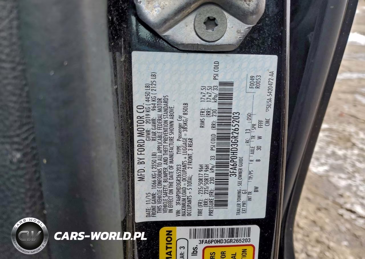 2016 Ford Fusion Se VIN:3FA6P0HD3GR265203 - 12