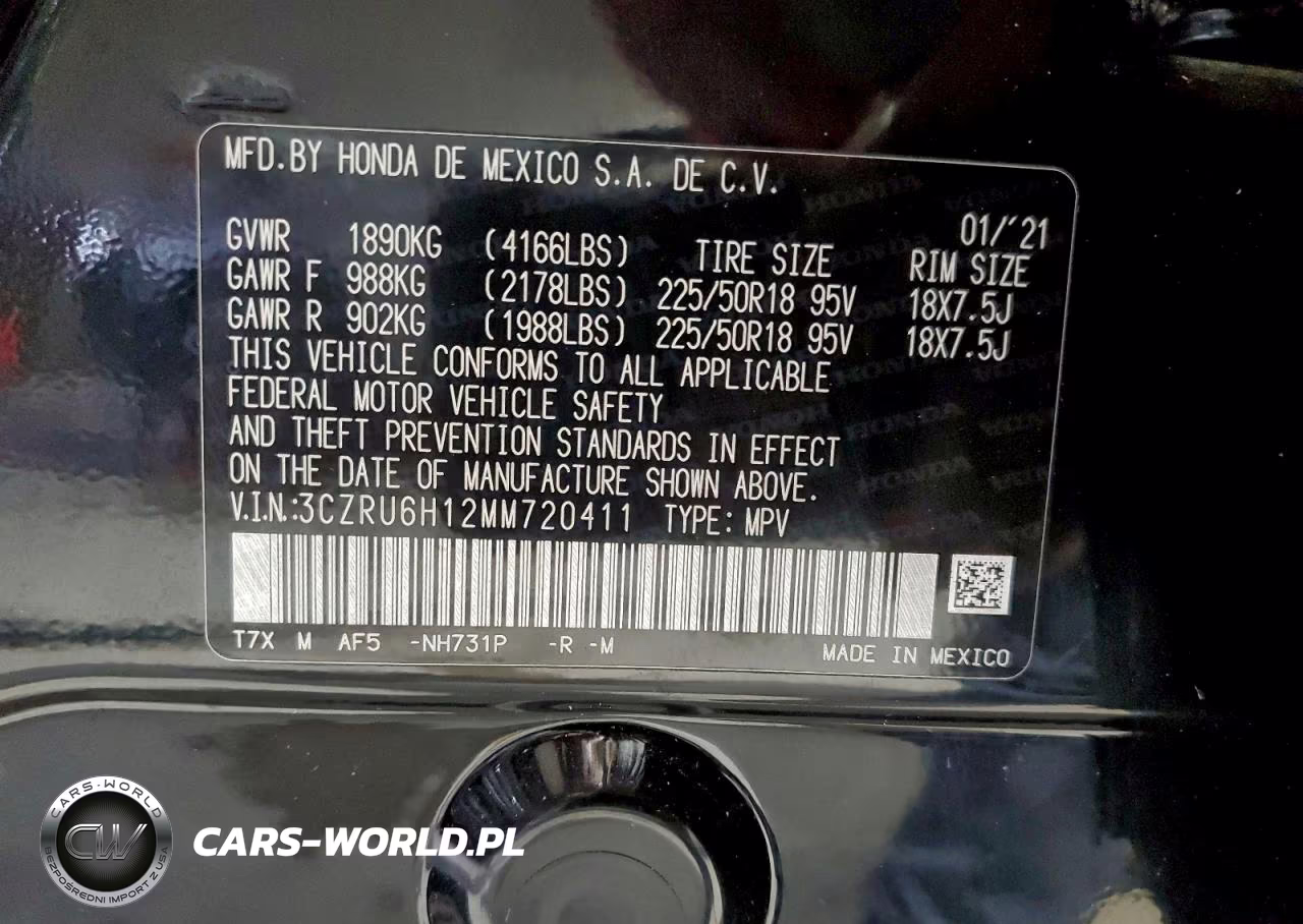 2021 Honda Hr-V Sport VIN:3CZRU6H12MM720411 - 13
