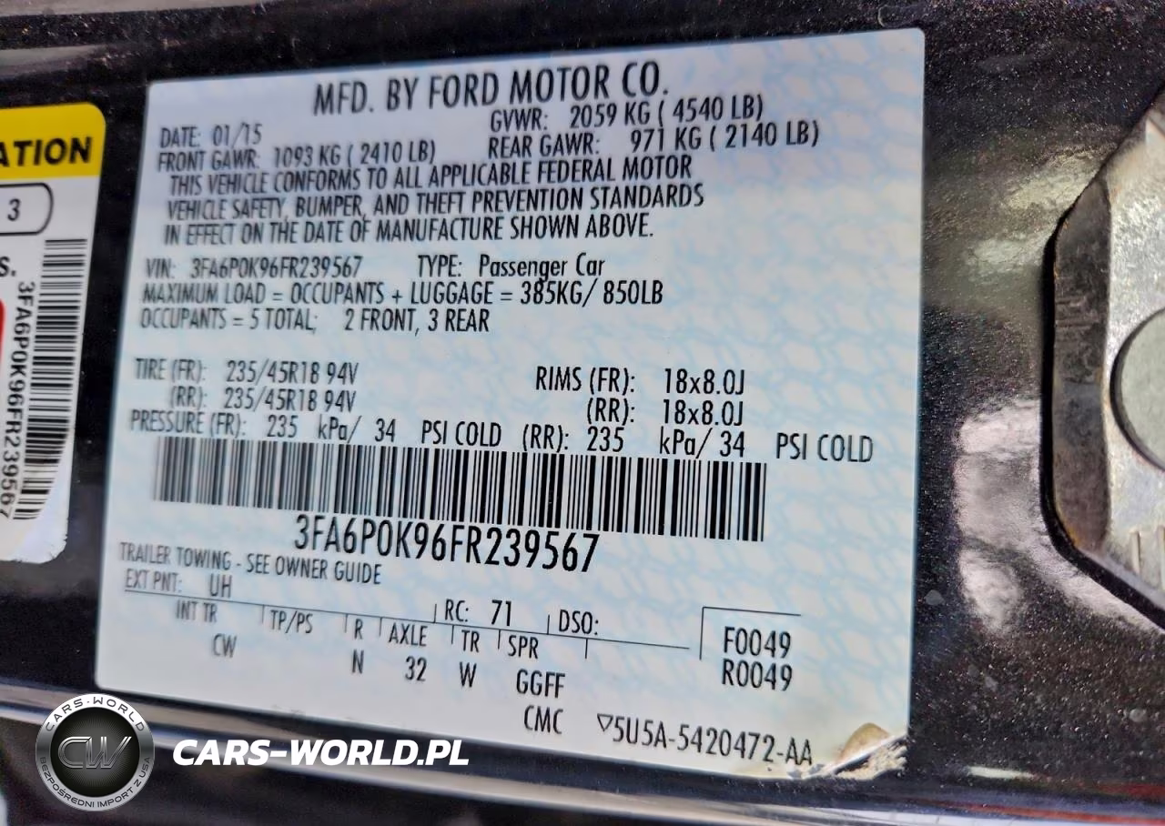 2015 Ford Fusion Titanium VIN:3FA6P0K96FR239567 - 12
