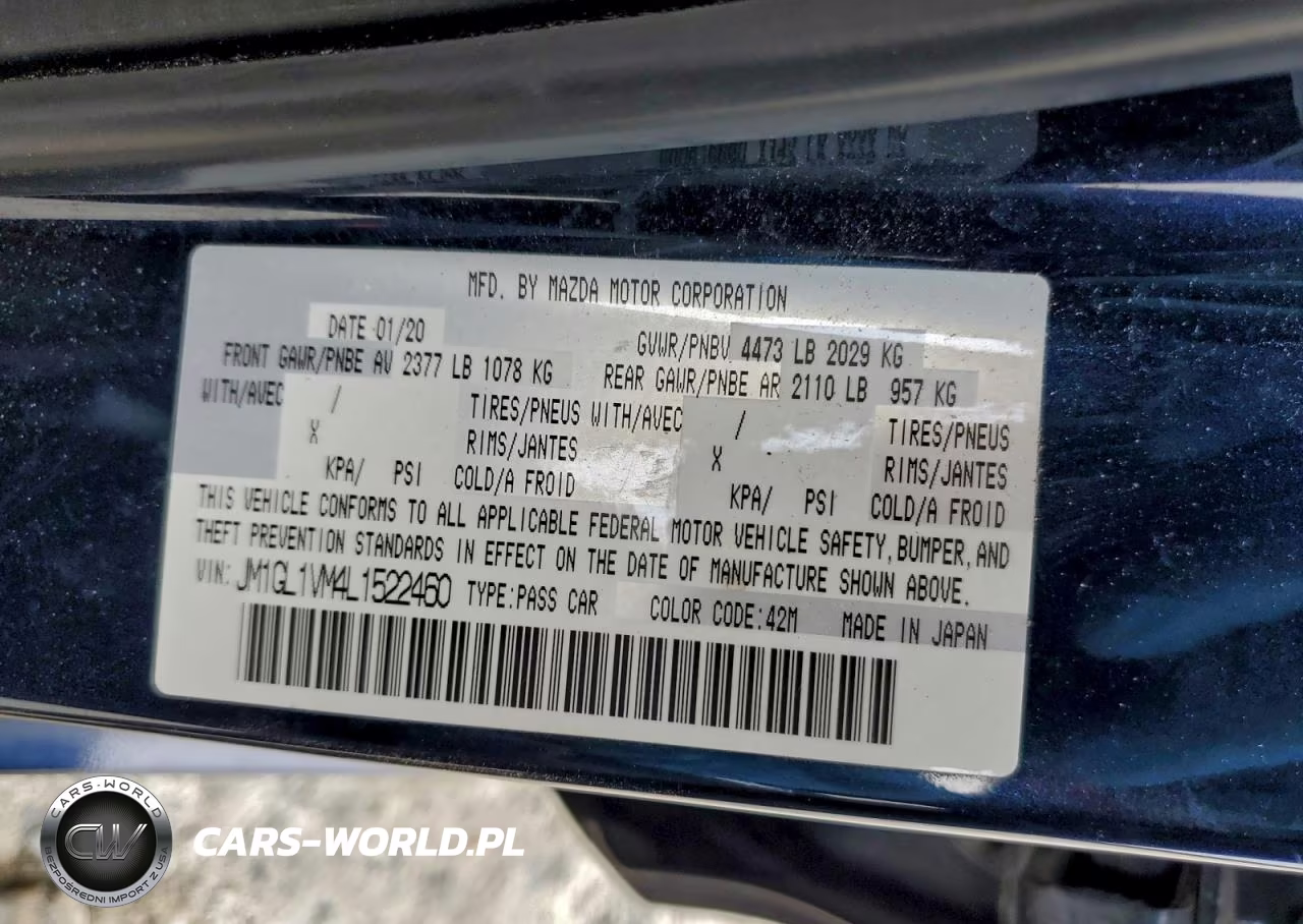 2020 Mazda 6 Touring VIN:JM1GL1VM4L1522460 - 12