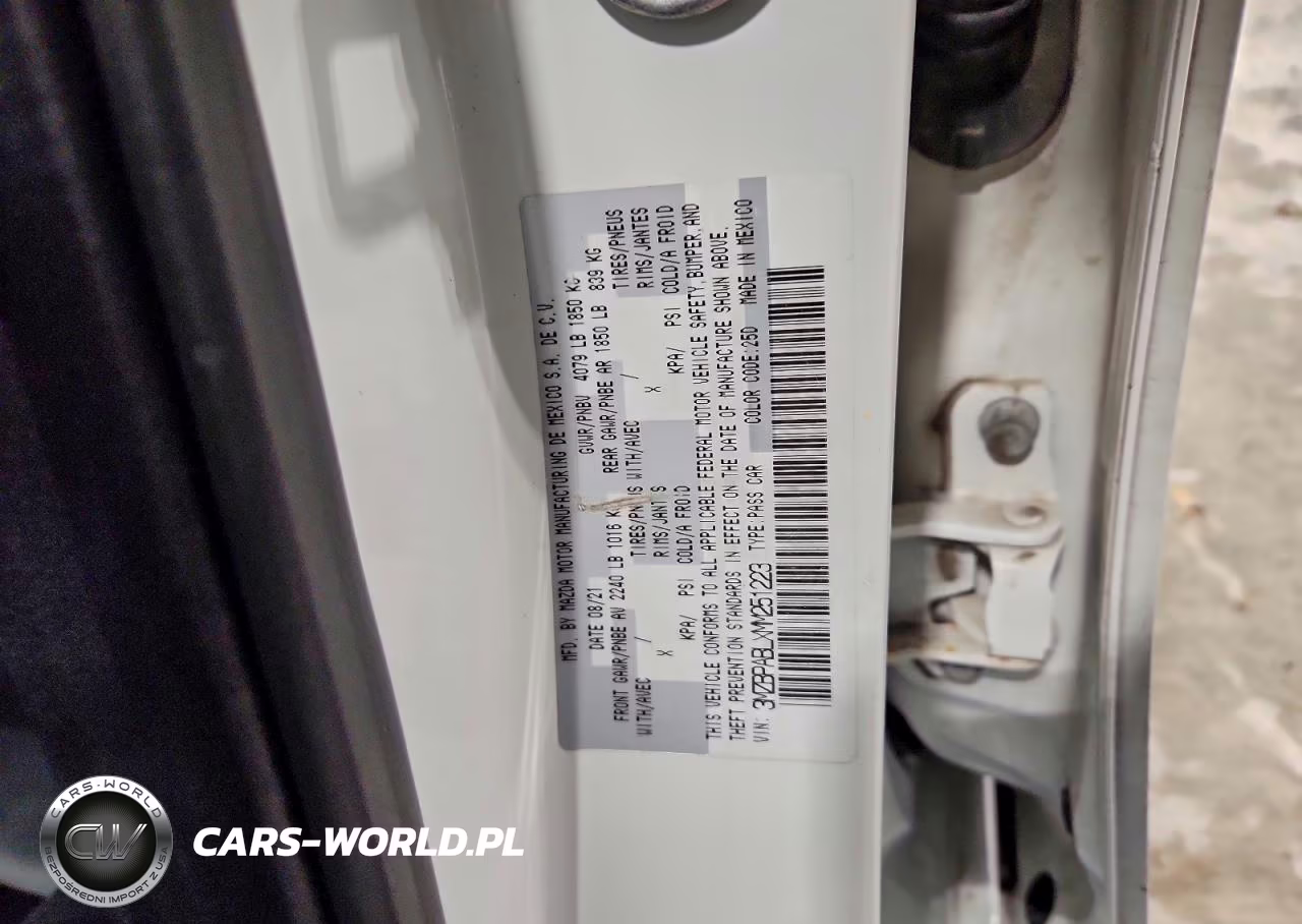2021 Mazda 3 Select VIN:3MZBPABLXMM251223 - 12