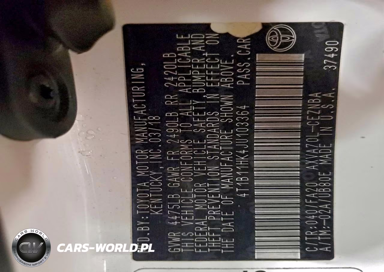 2018 Toyota Camry L VIN:4T1B11HK4JU103364 - 12