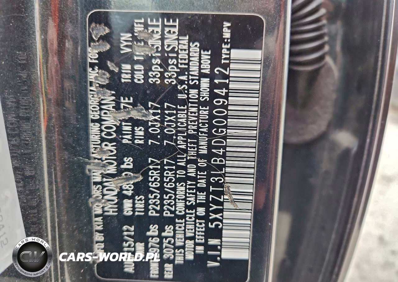 2013 Hyundai Santa Fe Sport VIN:5XYZT3LB4DG009412 - 14