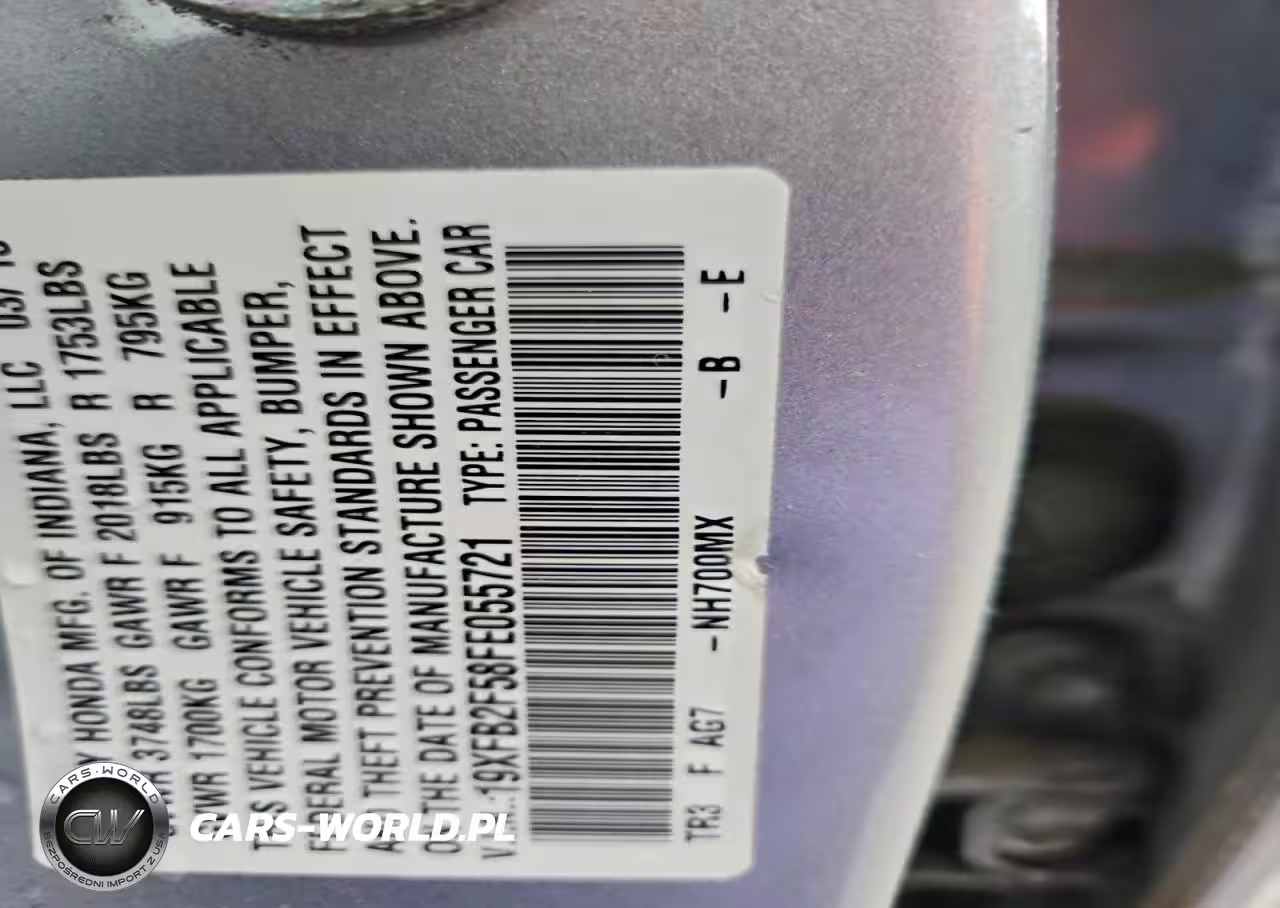 2015 Honda Civic Lx VIN:19XFB2F58FE055721 - 12