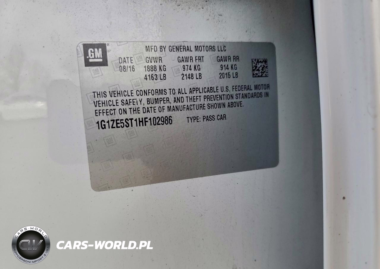 2017 Chevrolet Malibu Lt VIN:1G1ZE5ST1HF102986 - 12