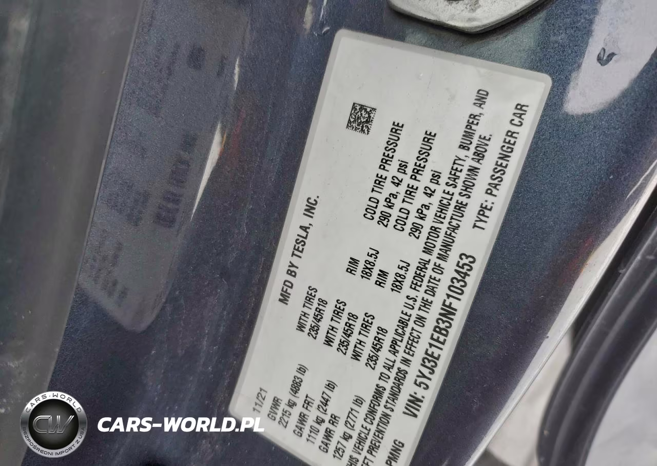 2022 Tesla Model 3 VIN:5YJ3E1EB3NF103453 - 12