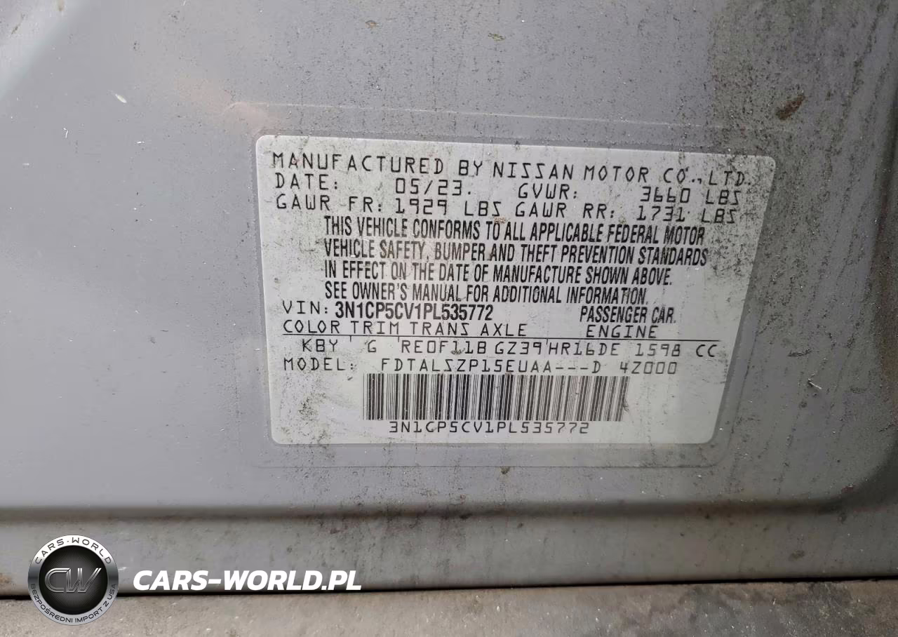 2023 Nissan Kicks Sv VIN:3N1CP5CV1PL535772 - 13