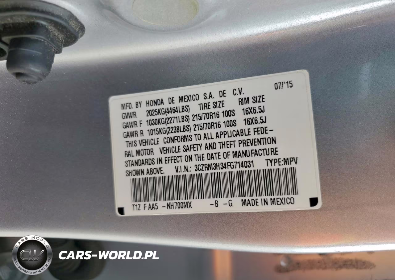 2015 Honda Cr-V Lx VIN:3CZRM3H34FG714031 - 13