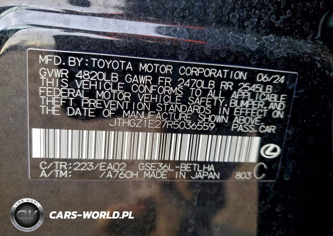 2024 Lexus Is 350 F Sport VIN:JTHGZ1E27R5036559 - 12