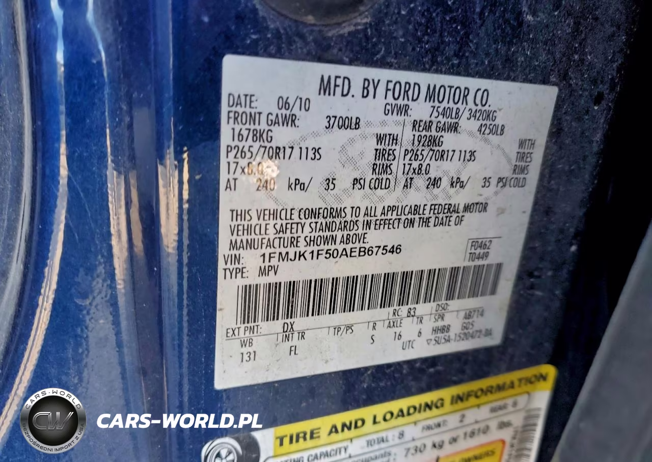 2010 Ford Expedition El Xlt VIN:1FMJK1F50AEB67546 - 12