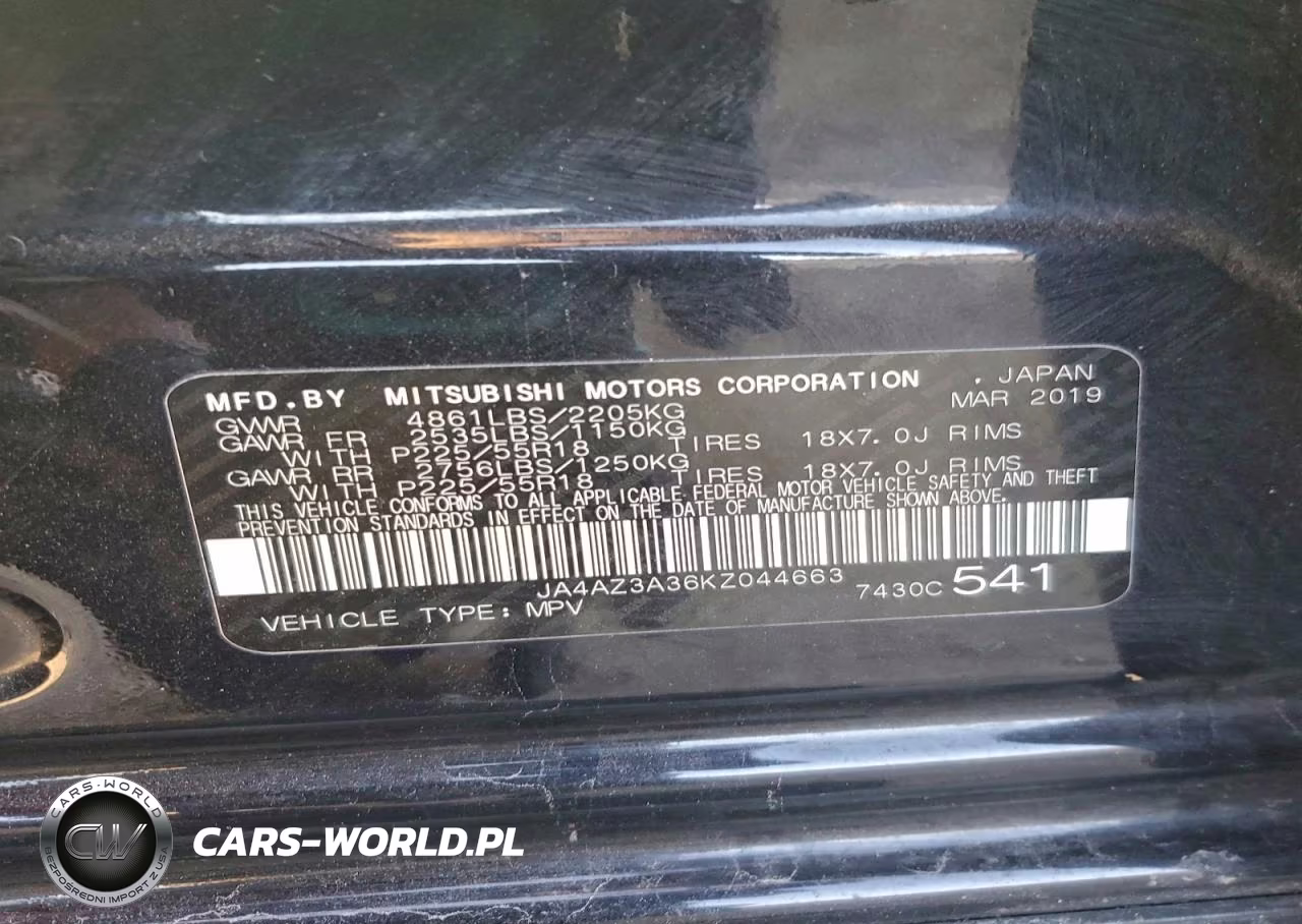 2019 Mitsubishi Outlander Se VIN:JA4AZ3A36KZ044663 - 13