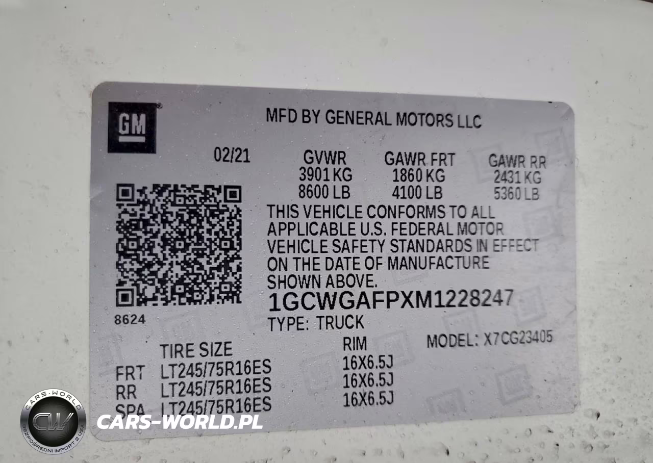 2021 Chevrolet Express Delivery Van VIN:1GCWGAFPXM1228247 - 13