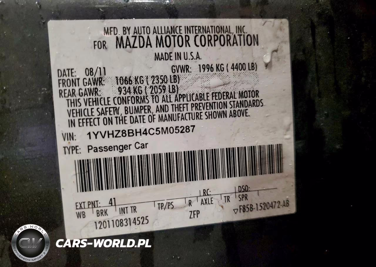 2012 Mazda 6 I VIN:1YVHZ8BH4C5M05287 - 12