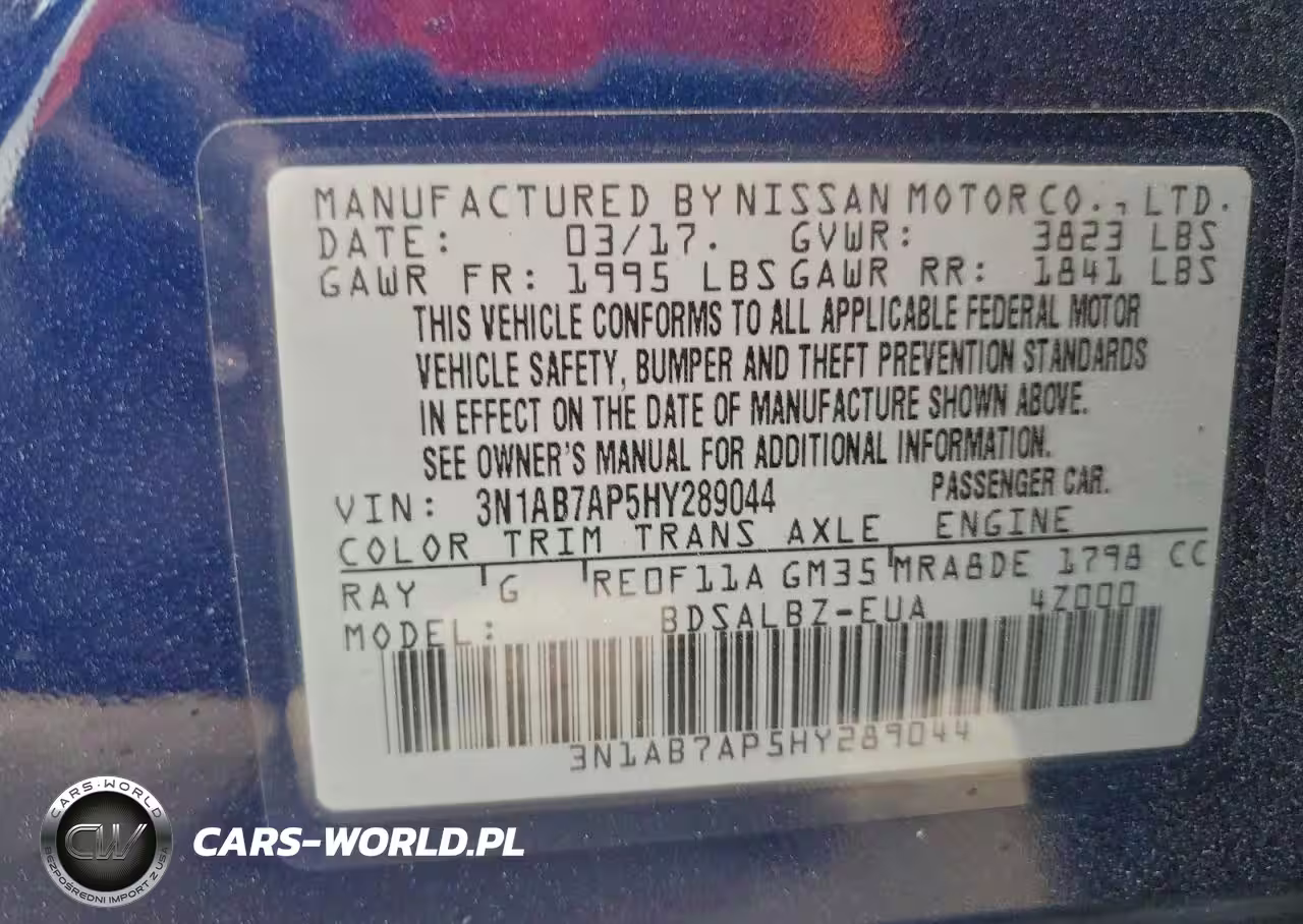 2017 Nissan Sentra S VIN:3N1AB7AP5HY289044 - 12