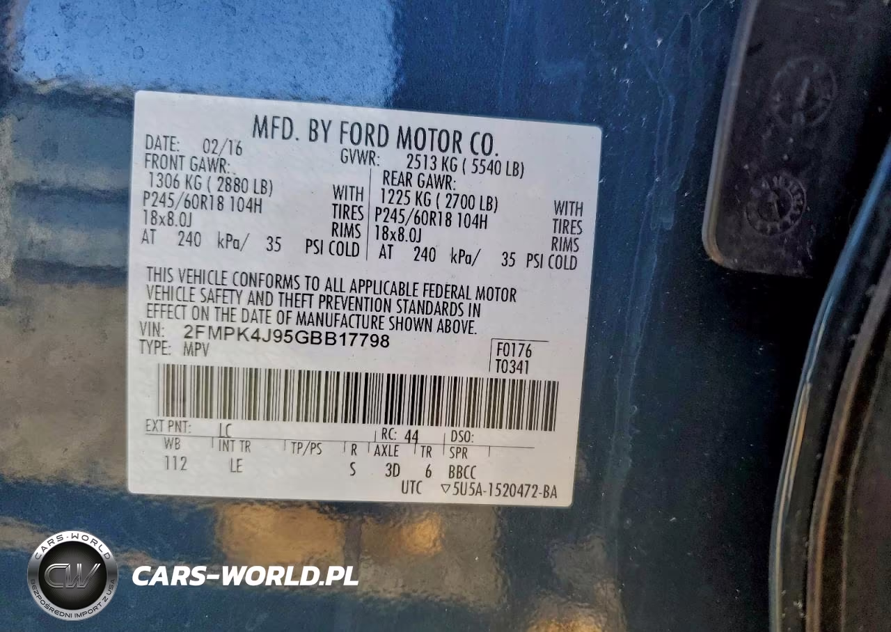 2016 Ford Edge Sel VIN:2FMPK4J95GBB17798 - 14