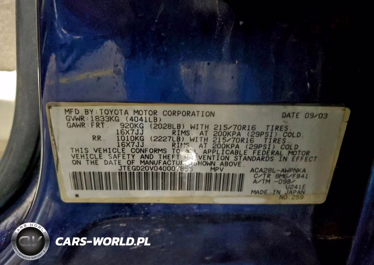 2004 Toyota Rav4 VIN:JTEGD20V040007865 - 13