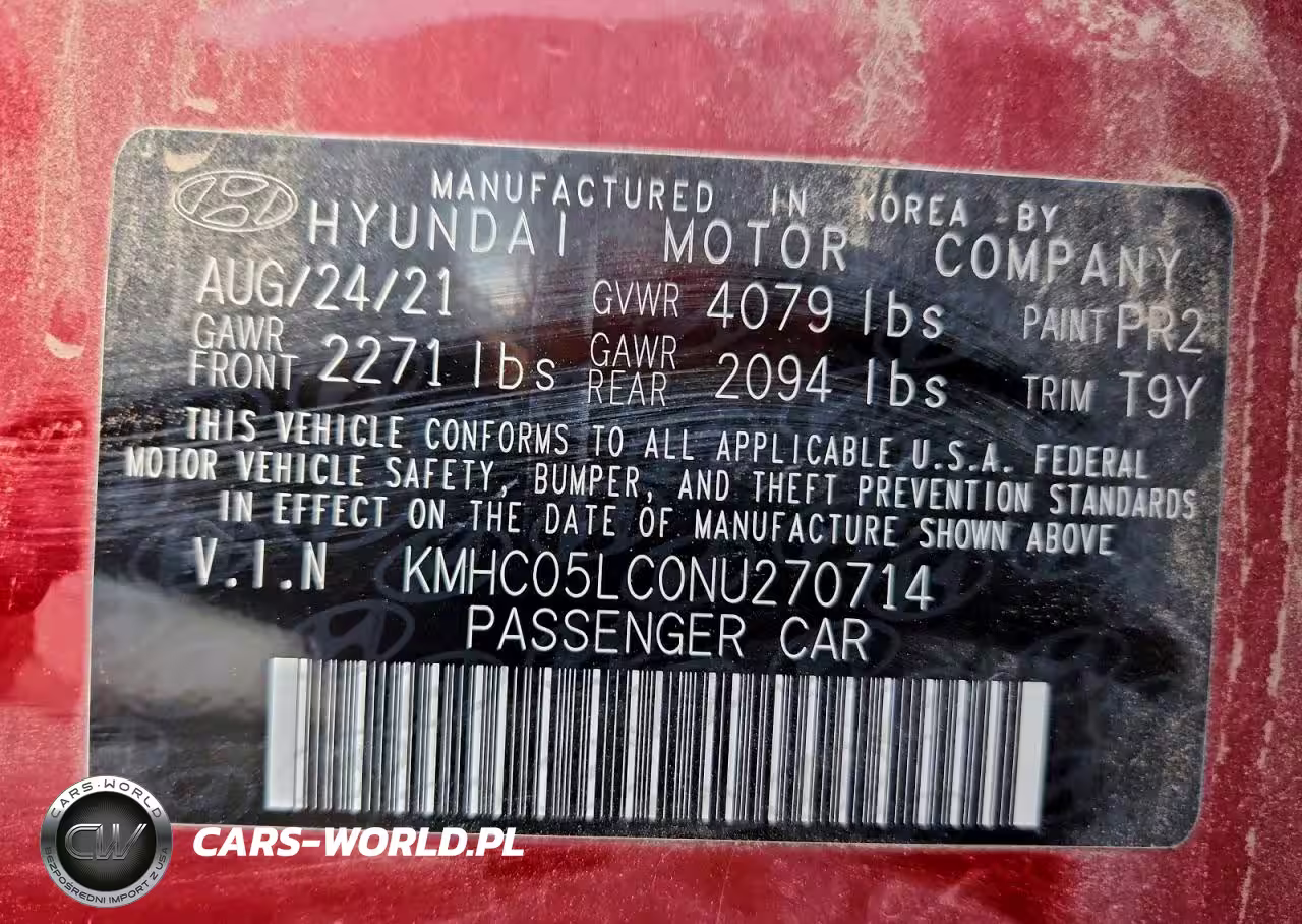 2022 Hyundai Ioniq Limited VIN:KMHC05LC0NU270714 - 13