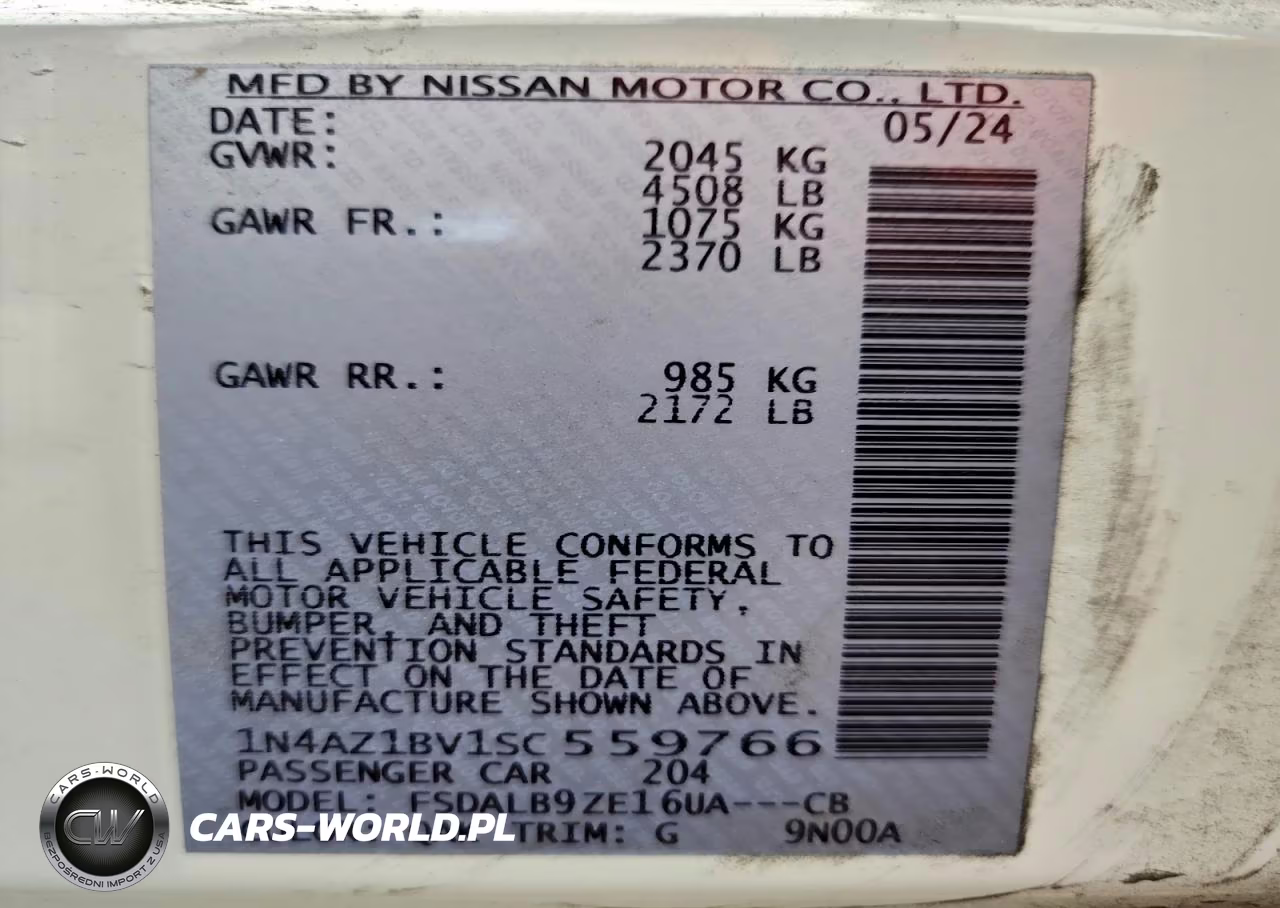 2025 Nissan Leaf S VIN:1N4AZ1BV1SC559766 - 13