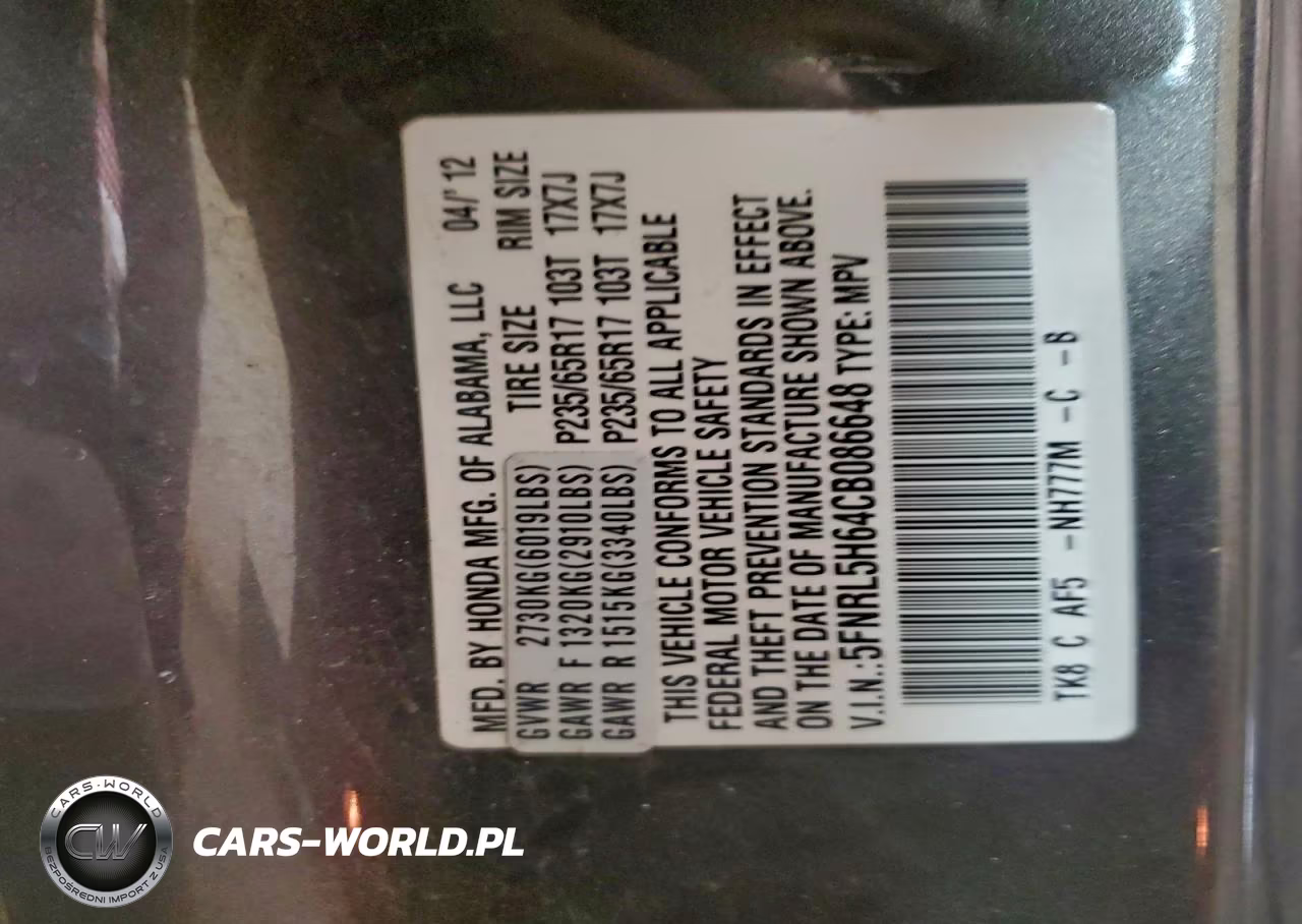 2012 Honda Odyssey Exl VIN:5FNRL5H64CB086648 - 14
