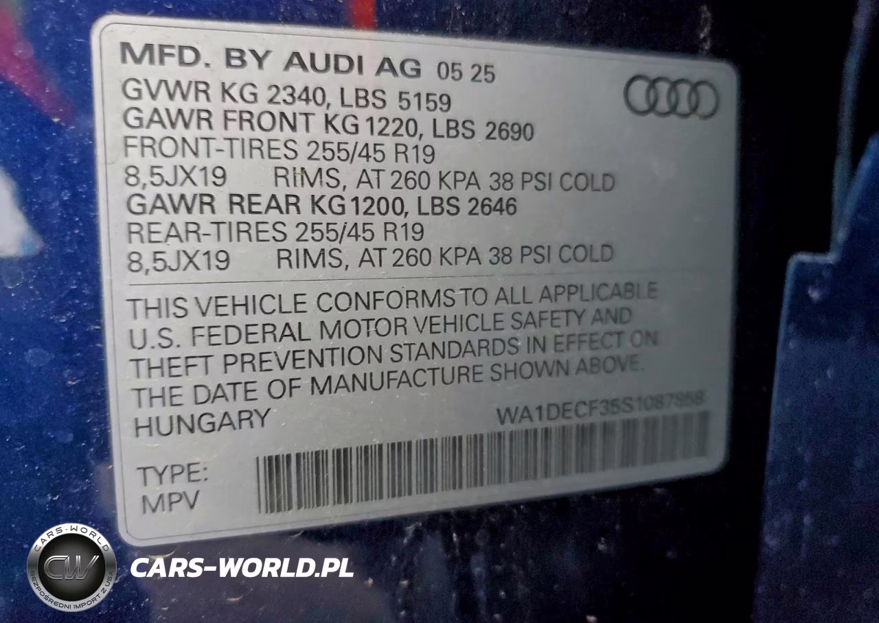 2025 Audi Q3 Premium S Line 45 VIN:WA1DECF35S1087858 - 13