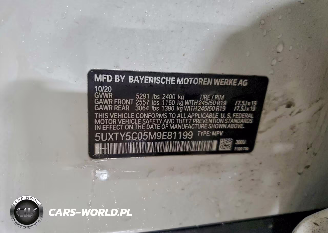 2021 BMW X3 xDrive30I VIN:5UXTY5C05M9E81199 - 12