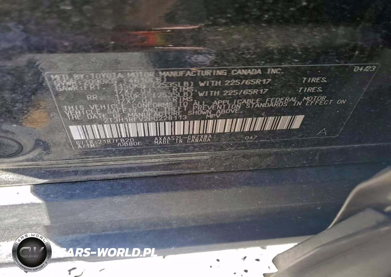2023 Toyota Rav4 Le VIN:2T3H1RFV2PC228113 - 13
