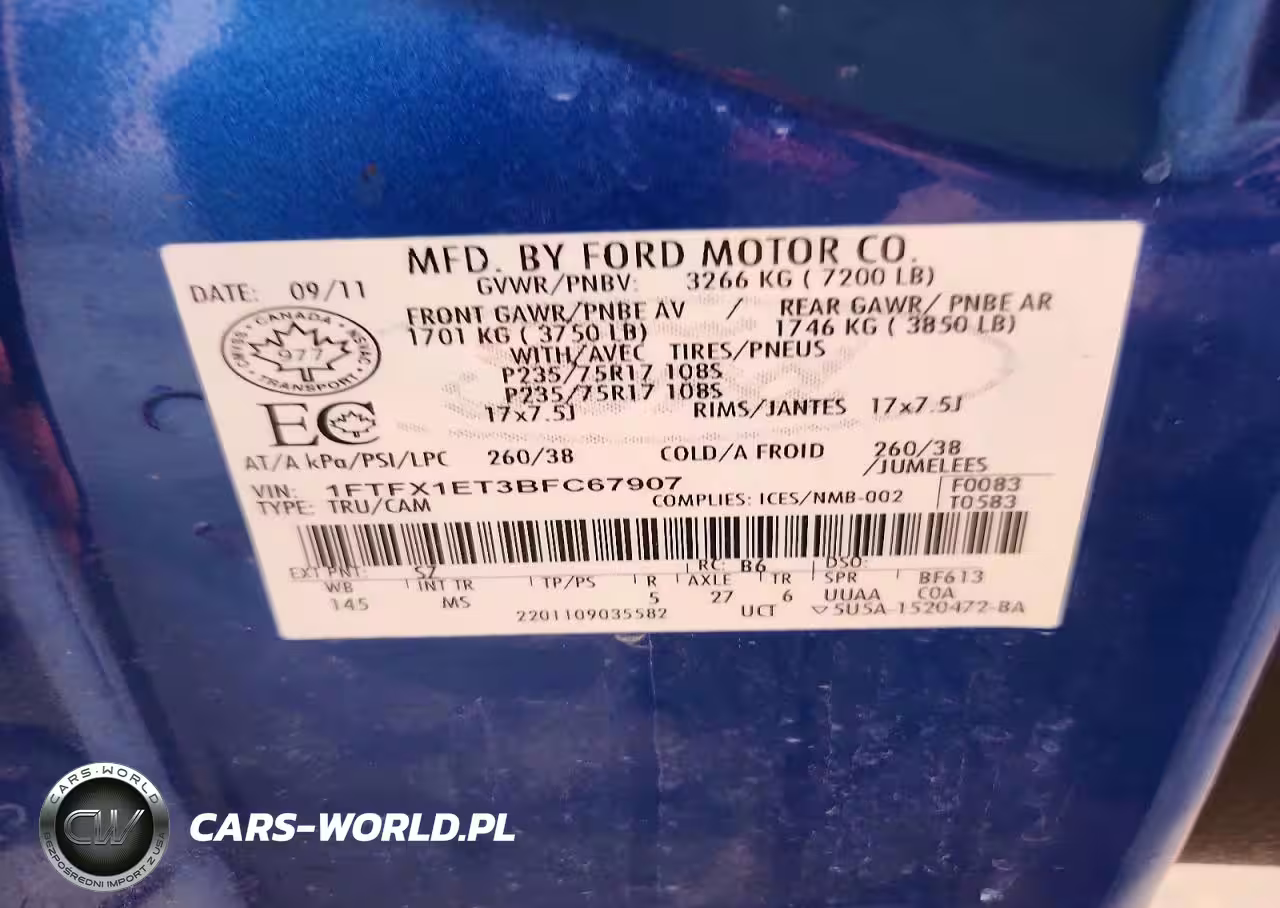 2011 Ford F150 Super Cab VIN:1FTFX1ET3BFC67907 - 12