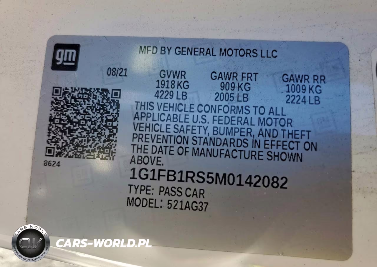 2021 Chevrolet Camaro Ls VIN:1G1FB1RS5M0142082 - 12