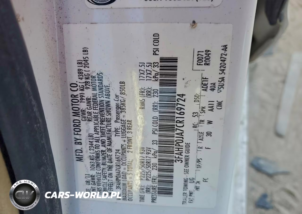2012 Ford Fusion Sel VIN:3FAHP0JA7CR169724 - 12