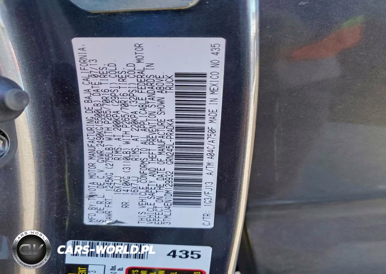 2013 Toyota Tacoma Double Cab VIN:3TMLU4EN1DM129932 - 13
