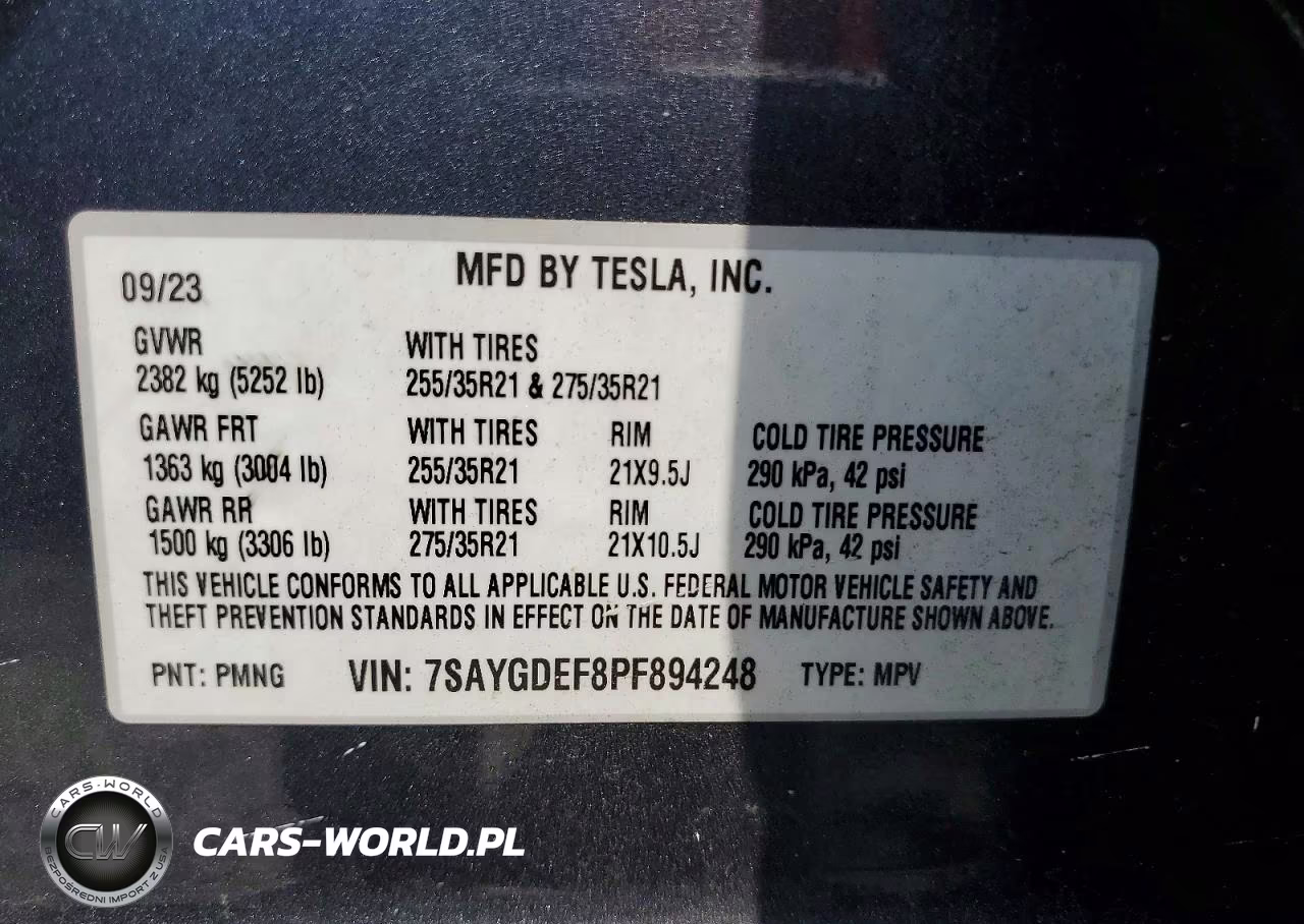 2023 Tesla Model Y VIN:7SAYGDEF8PF894248 - 12