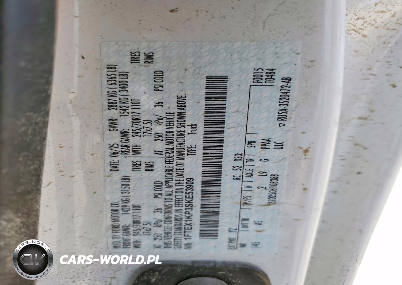 2025 Ford F-150 VIN:1FTEX1KP3SKE53909 - 12